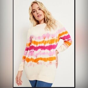 Tie-Dye Long Sleeve tunic Sweater size 10/12